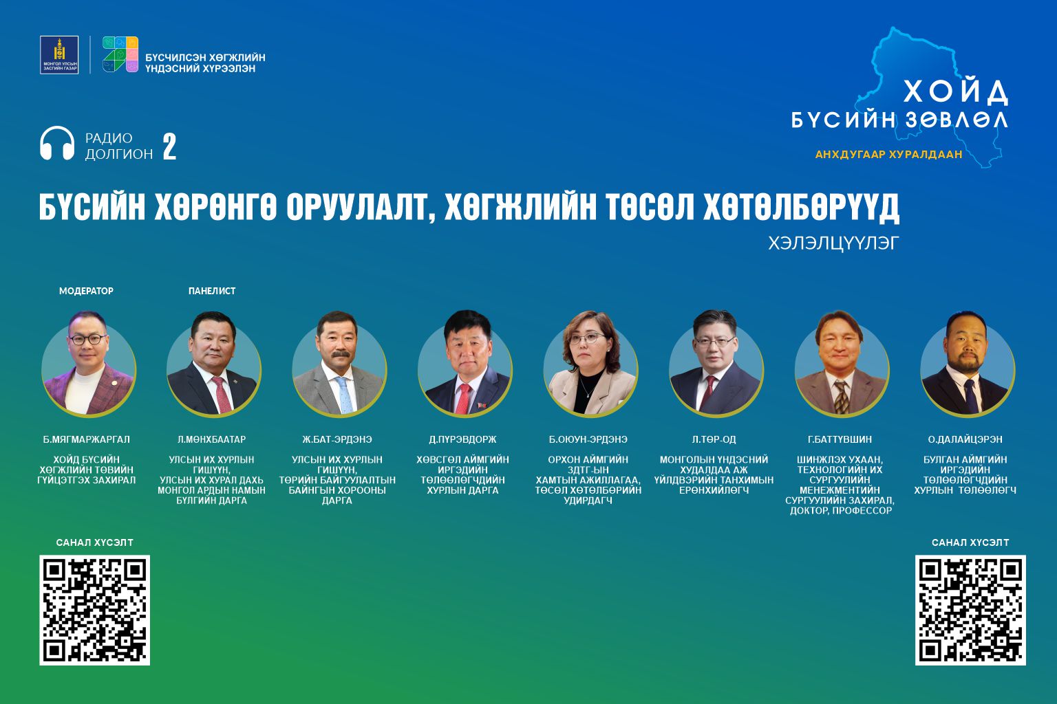 ХОЙД БҮСИЙН ЗӨВЛӨЛИЙН АНХДУГААР ХУРАЛДААНД